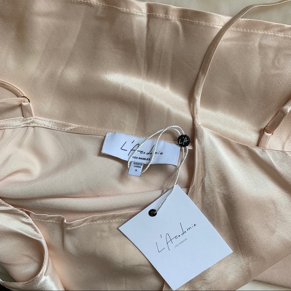 L'Academie Cowl Cami Top Champagne Size S NWT - Picture 14 of 16